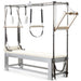 Elina Pilates Classic Aluminium Cadillac Trapeze with Accessories Ivory Variant Front Angled View On White Background