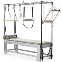 Thumbnail for Elina Pilates Classic Aluminium Cadillac Trapeze with Accessories Mocha Variant Front Angled View On White Background
