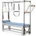 Elina Pilates Classic Aluminium Cadillac Trapeze with Accessories Ocean Blue Variant Front Angled View On White Background