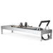 Elina Pilates Classic Aluminium Reformer 86 Inches  Gray Variant Front Angled View On White Background