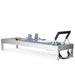 Elina Pilates Classic Aluminium Reformer 86 Inches  Ocean Blue Variant Front Angled View On White Background