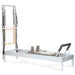 Elina Pilates Classic Aluminium Reformer with Tower 86 Inches Mocha Variant Front Angled View On White Background