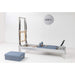 Elina Pilates Classic Aluminium Reformer with Tower Ocean Blue Variant With Complete Accessories On White Background