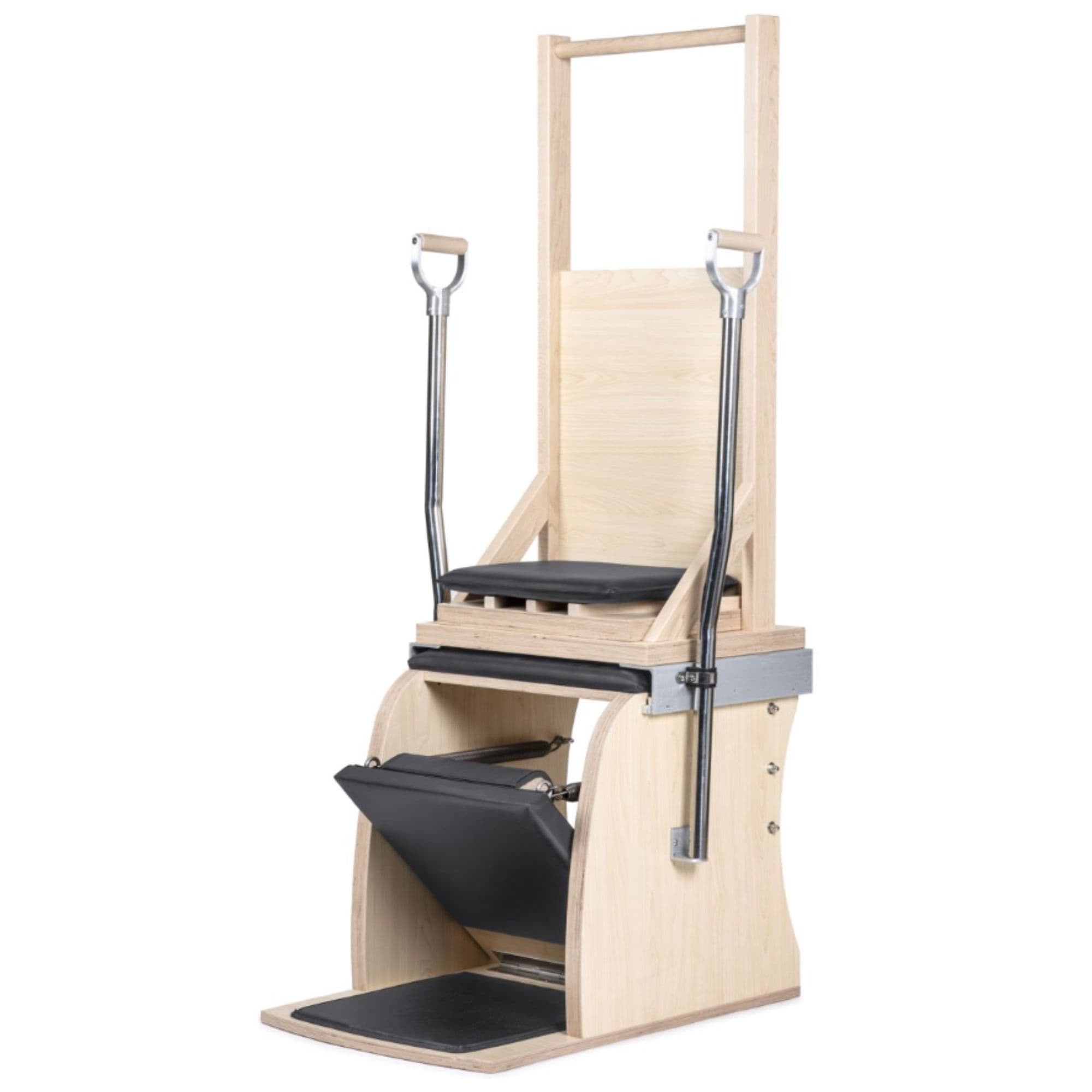 Elina Pilates Combination Wunda  Electric Chair Black Variant Front Angled View On White Background