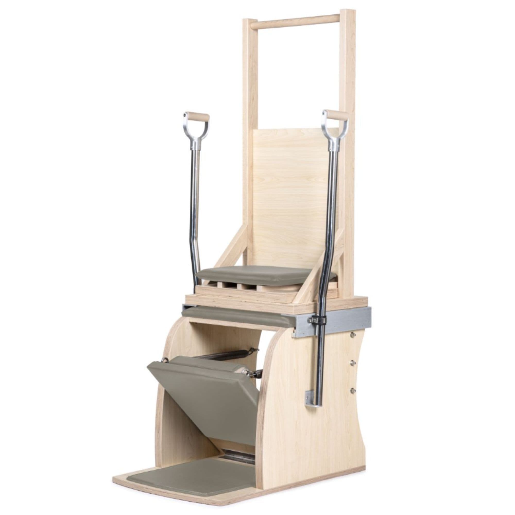 Elina Pilates Combination Wunda  Electric Chair Mocha Variant Front Angled View On White Background