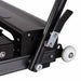 Elina Pilates Domo Reformer Close-Up View Of Folding Frame Locking Mechanism And Transport Wheel On White Background