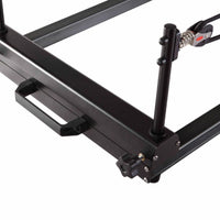 Thumbnail for Elina Pilates Domo Reformer Close-Up View Of Rear Frame With Transport Handle And Adjustable Rope Riser On White Background