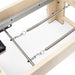 Elina Pilates Elite Cadillac Reformer Machine Close-Up View Of Spring Resistance System On White Background