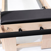 Thumbnail for Elina Pilates Elite Cadillac Trapeze Reformer Table Close-Up View Of Foam-Covered Roll-Down Bar Assembly