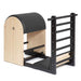 Elina Pilates Elite Ladder Barrel with Steel Base Black Variant Front Angled View On White Background