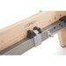 Elina Pilates Elite Wood Reformer with Tower Detail View Of Adjustable Stopper Block And Rail System