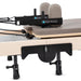 Elina Pilates Foldable Reformer With Box Mocha Variant Close-Up View Of The Carriage And Adjustable Shoulder Rests