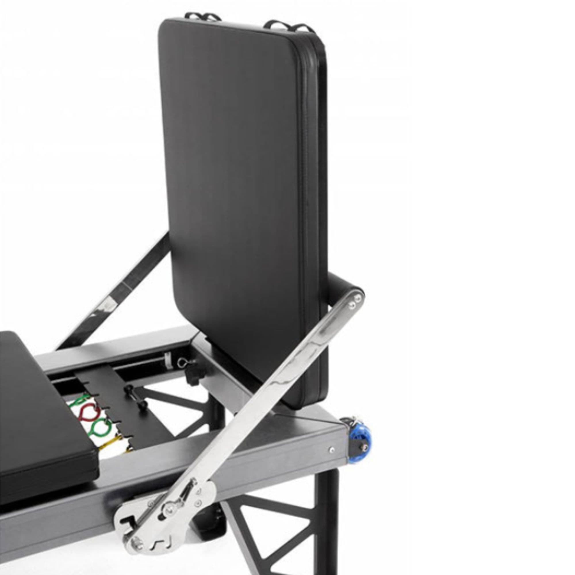 Elina Pilates HL Aluminum Reformer Close-Up View Of Jump Board And Foot Bar On White Background