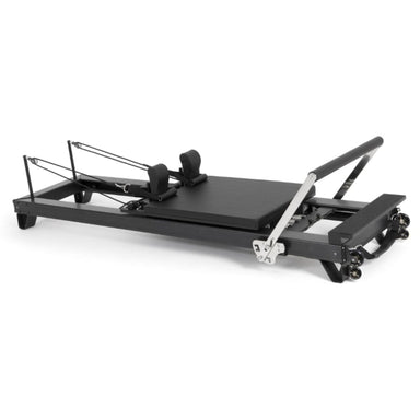 Elina Pilates HL Aluminum Reformer Side Angled View HL2 On White Background