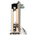 Elina Pilates Home Foldable Reformer Eucalyptus Variant Side View Showing Space-Saving Folded Configuration On White Background