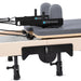 Elina Pilates Home Foldable Reformer Grey Variant Close-Up View Of The Carriage And Adjustable Shoulder Rests