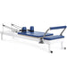 Elina Pilates Nubium Reformer Blue Variant Side Angle View With Rope On White Background