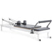 Elina Pilates Nubium Reformer Gray Variant Side Angle View With Rope On White Background