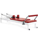 Elina Pilates Nubium Reformer Red Variant Side Angle View With Rope On White Background