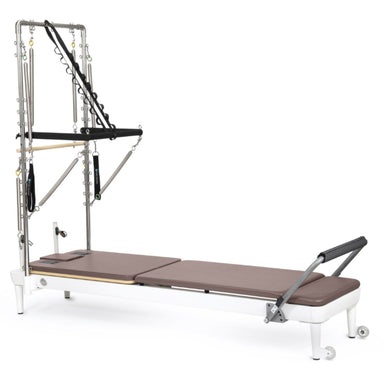 Elina Pilates Nubium Reformer with Tower Aged Rose Variant Front Angled View Complete Set On White Background