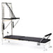 Elina Pilates Nubium Reformer with Tower Black Variant Front Angled View Complete Set On White Background