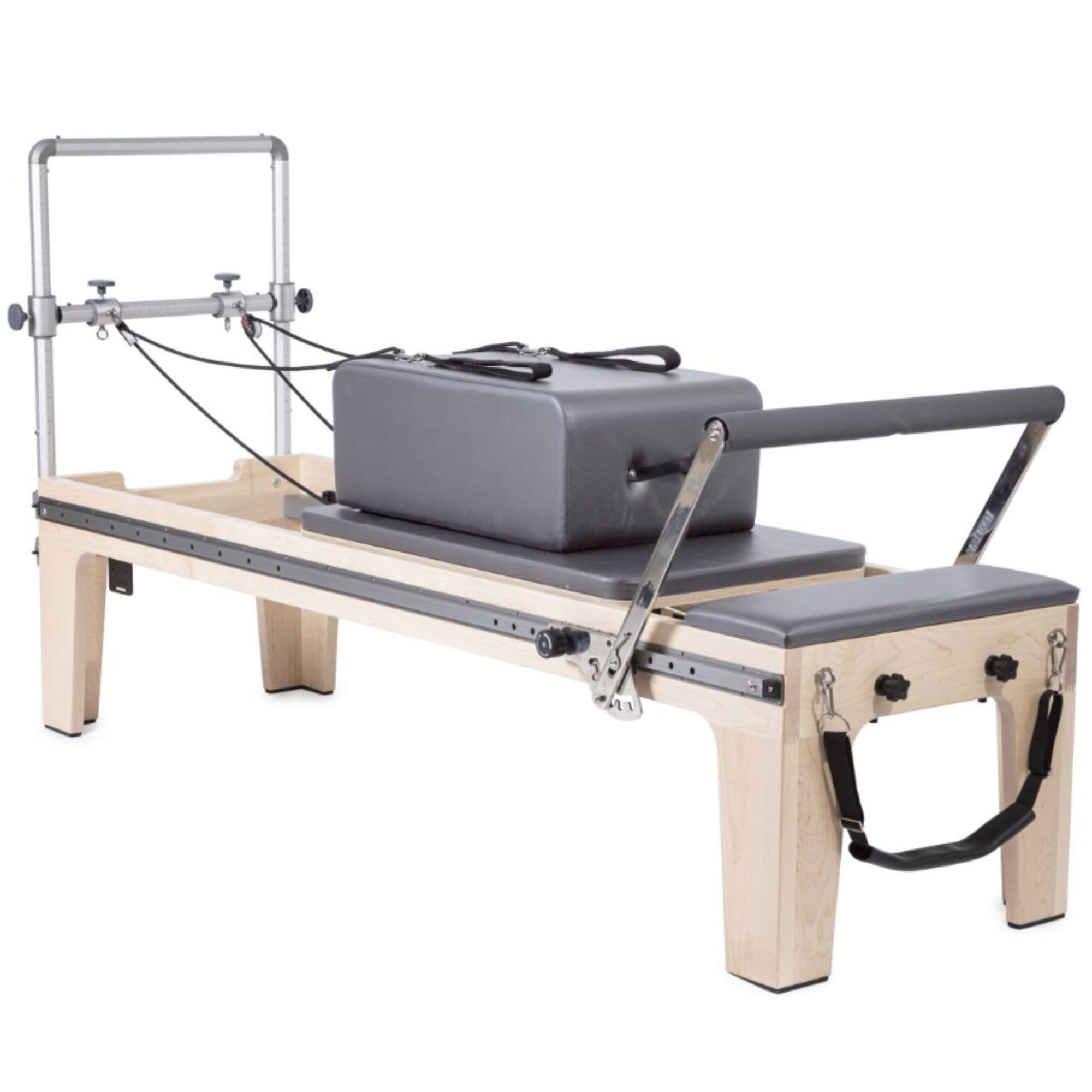 Elina Pilates Physio Reformer Master Instructor Front Angled View With Box On White Background
