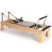 Elina Pilates Physio Wood Reformer Mocha Variant Front Angled View With Complete Set On White Background