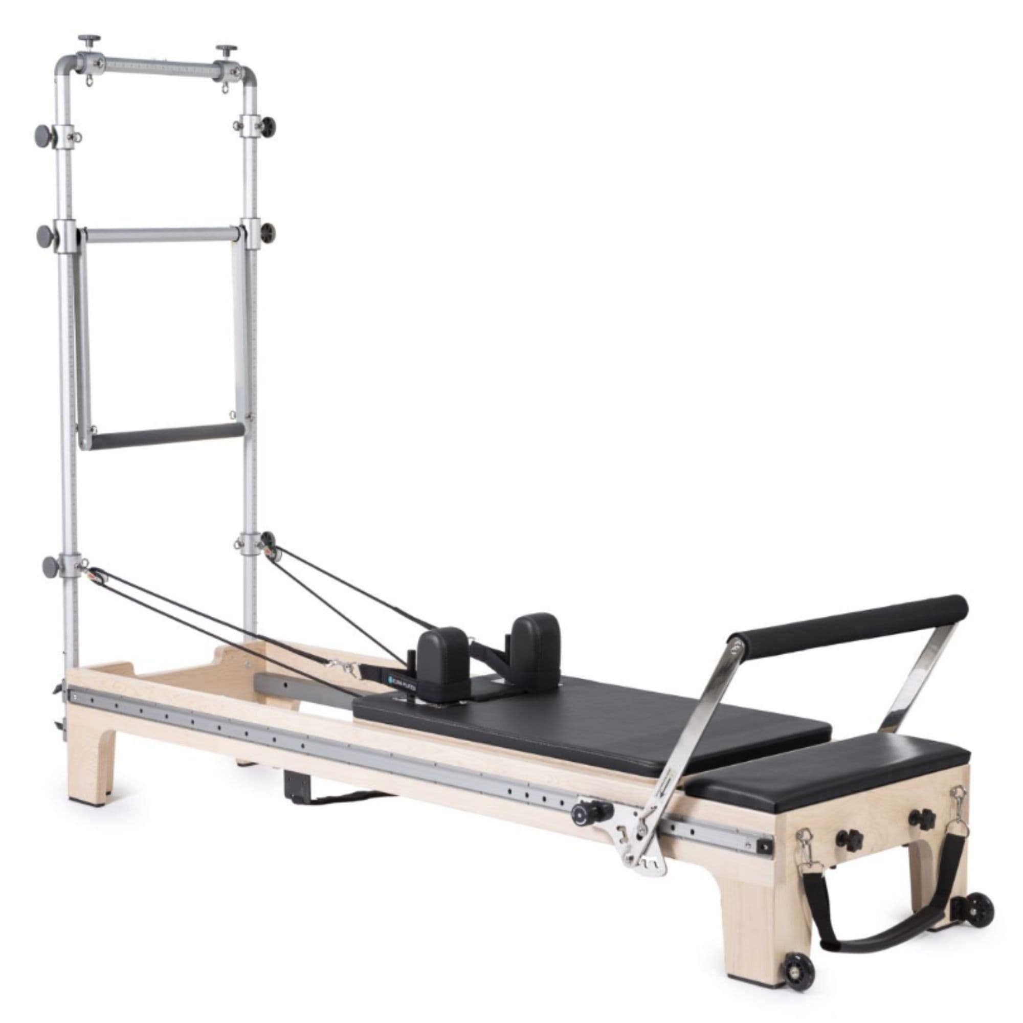 Elina Pilates Reformer Master Instructor With Tower Black Variant Front Angled View On White Background