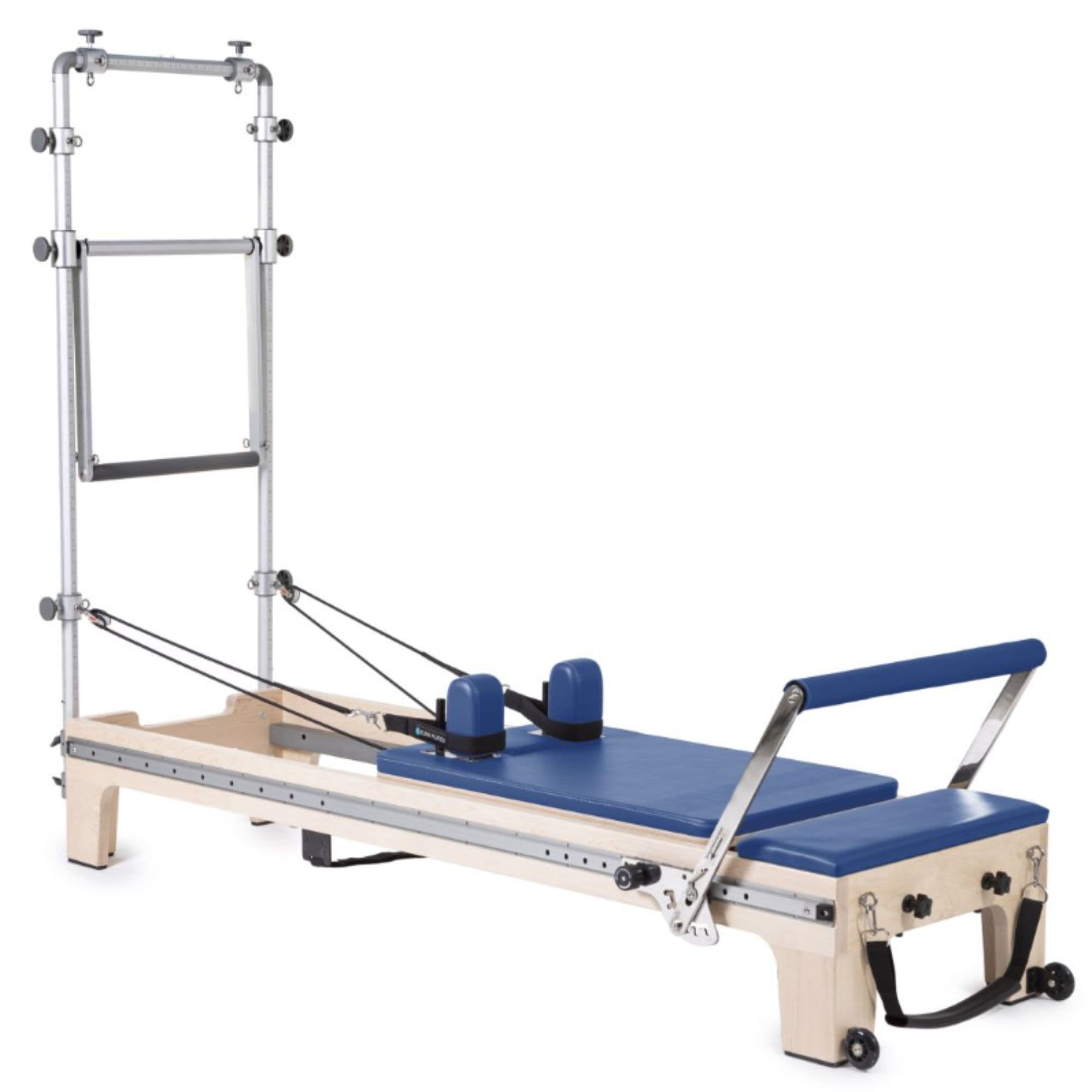Elina Pilates Reformer Master Instructor With Tower Blue Variant Front Angled View On White Background