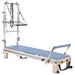 Elina Pilates Reformer Master Instructor With Tower Blue Variant Front Angled View On White Background Showing Adjustable Roll-Down Bar
