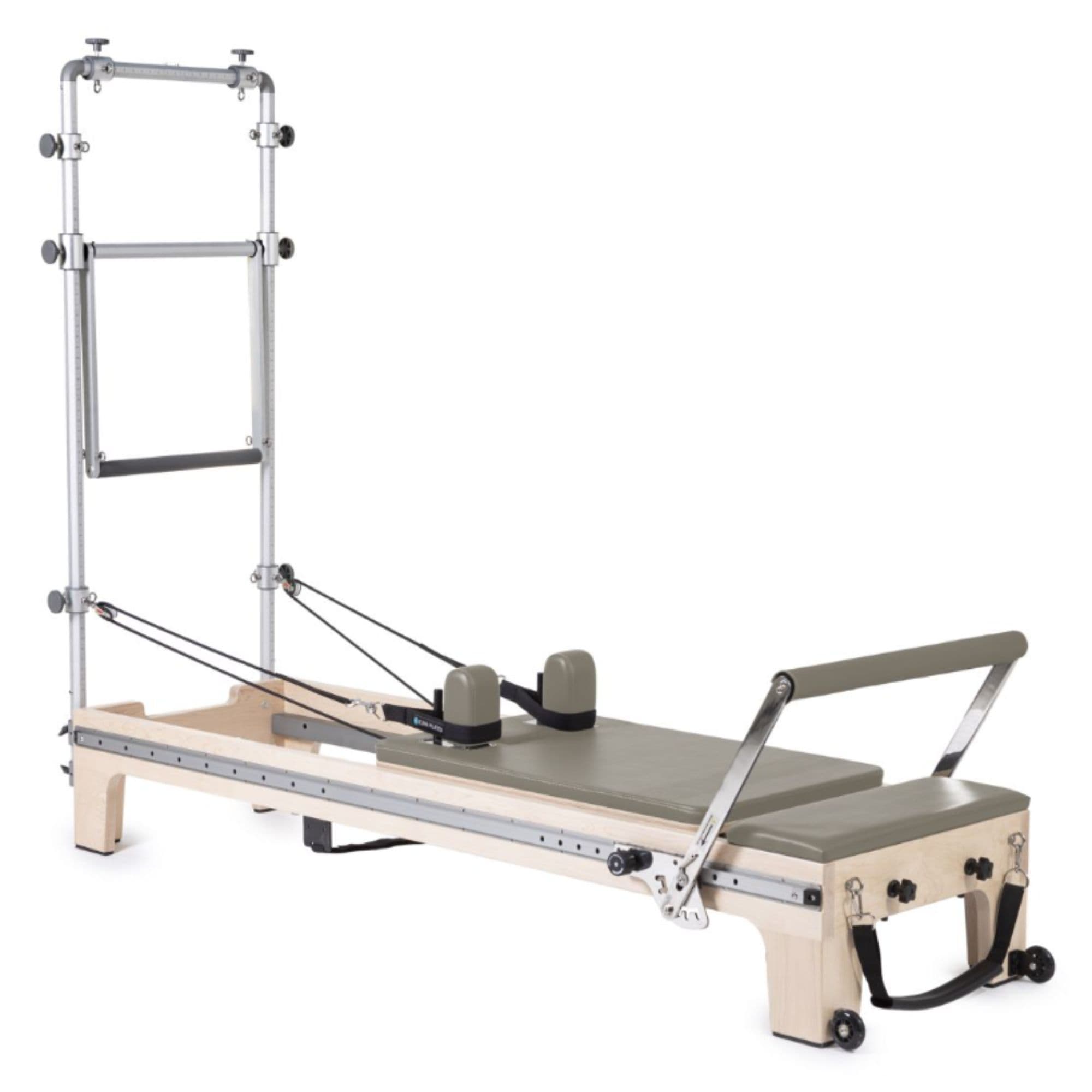 Elina Pilates Reformer Master Instructor With Tower Mocha Variant Front Angled View On White Background