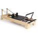 Elina Pilates Reformer Wood Black Variant Front Angled View Complete Set On White Background