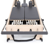 Thumbnail for Elina Pilates Twin Reformer Front View With Split Carriage On White Background