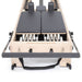 Elina Pilates Twin Reformer Front View With Split Carriage On White Background