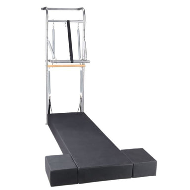 Elina Pilates Wall Unit Black Variant Rear Angled View On White Background