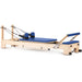 Elina Pilates Wooden Reformer Ligno Blue Variant Front Angled View On White Background