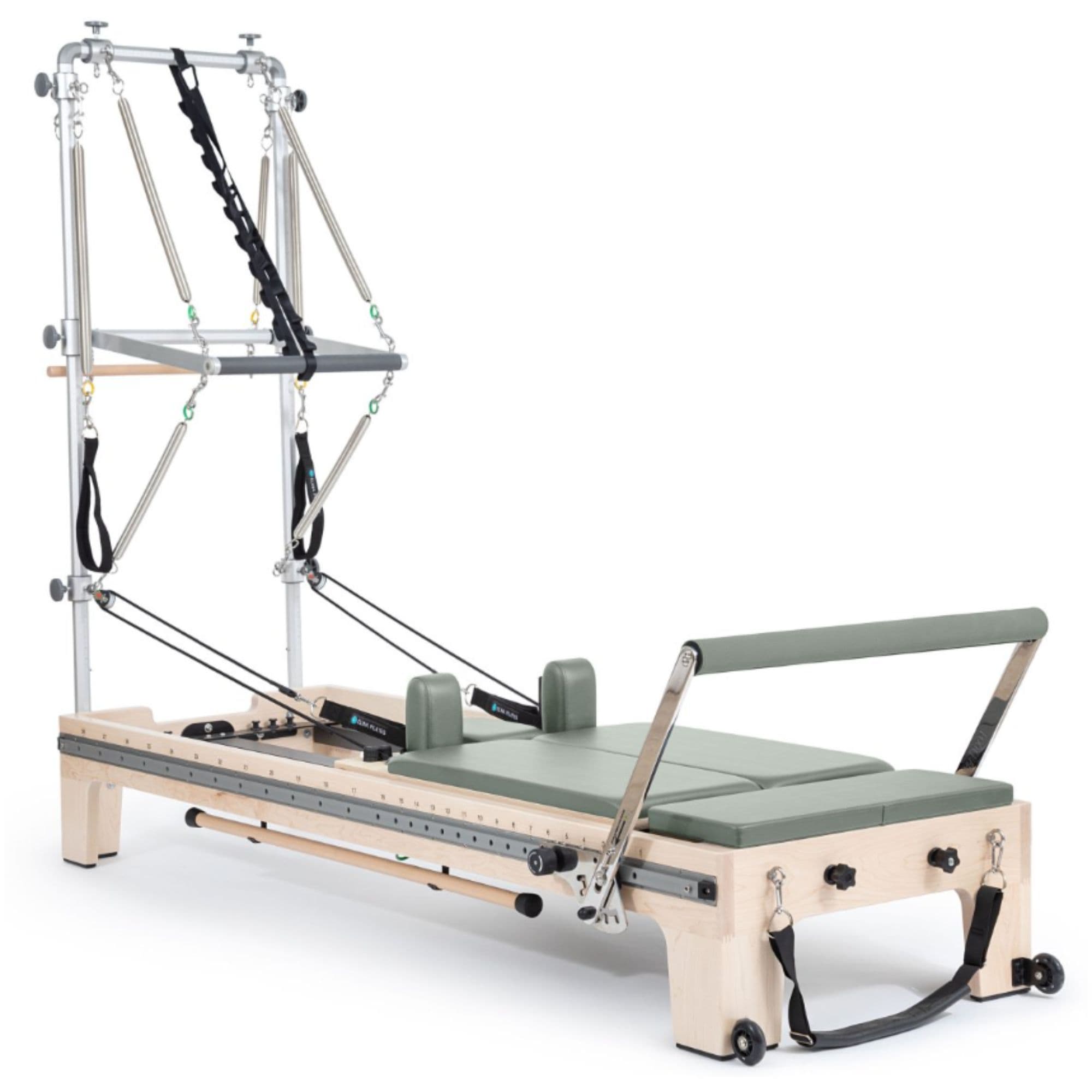 Elina Twin Reformer Eucalyptus Variant Front Angled Complete Set View On White Background