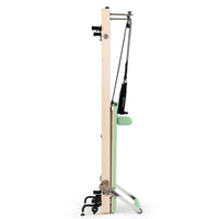 Thumbnail for Elina Vertical Reformer for Home Green Variant Side View Showing Space-Saving Folded Configuration On White Background