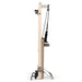 Elina Vertical Reformer for Home Mocha Variant Side View Showing Space-Saving Folded Configuration On White Background