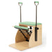 Elina Wood Combo Chair Green Variant Front Angled View On White Background
