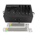 Elina Wood Reformer with Tower Top View Of Included Accessory Kit And Color Coded Resistance Springs On White Background