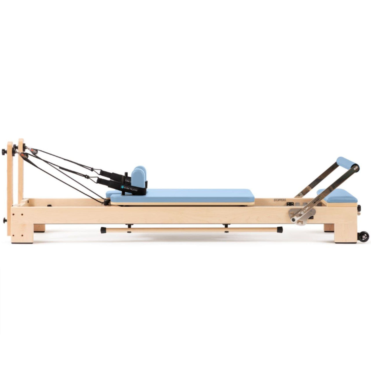 Elina Wooden Reformer Ligno Ocean Blue Variant Side View On White Background