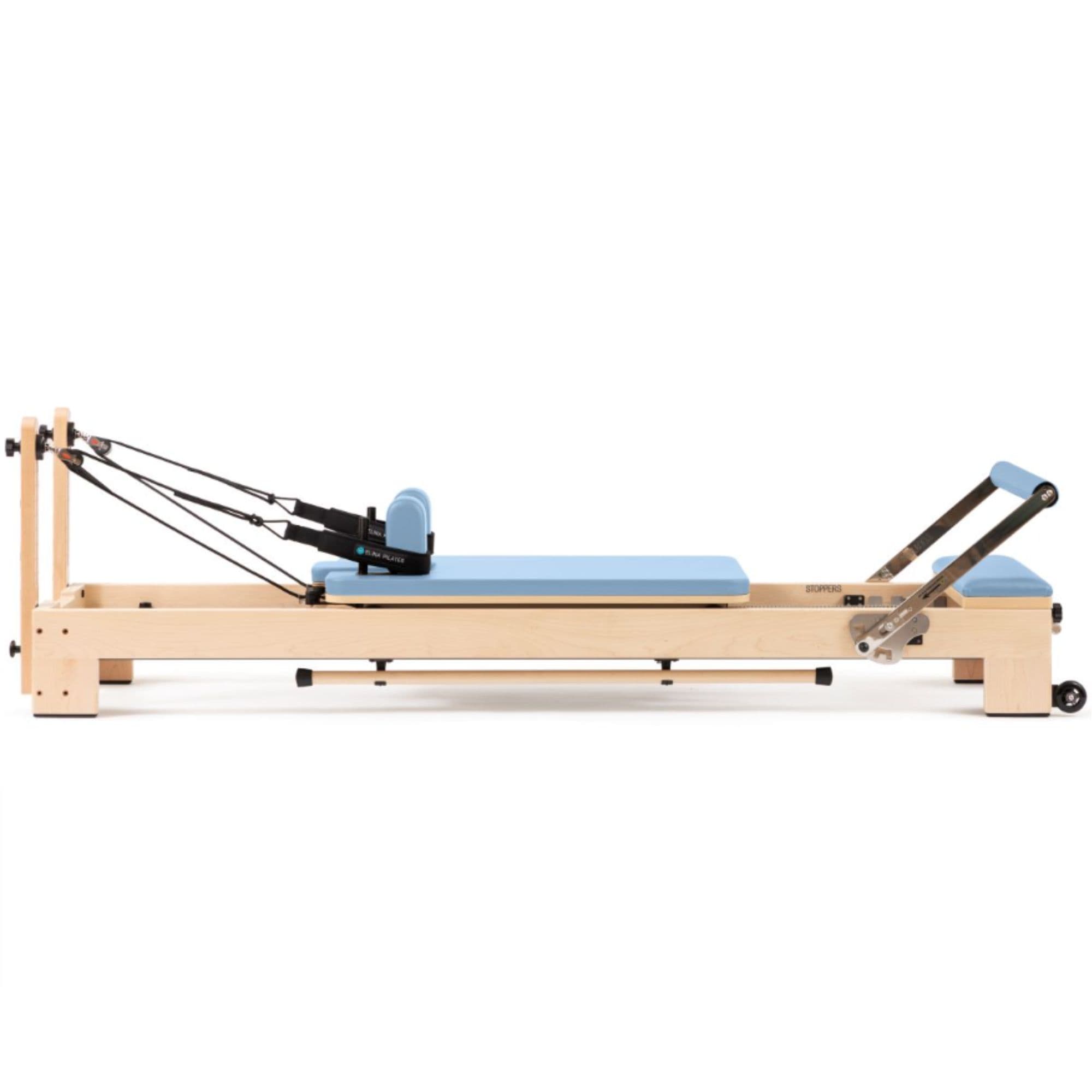Elina Wooden Reformer Ligno Ocean Blue Variant Side View On White Background