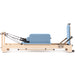 Elina Wooden Reformer Ligno Ocean Blue Variant Side View With Jump Board Attachment And Box On White Background