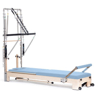 Thumbnail for Elina Wooden Reformer Ligno with Tower Front Angled View Complete Set On White Background