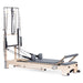 Elina Wooden Reformer Ligno with Tower Gray Variant Front Angled View Complete Set On White Background