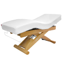Thumbnail for Elite Spa Massage Table Semi Reclined And Semi Folded On Leg Part With Clean Background