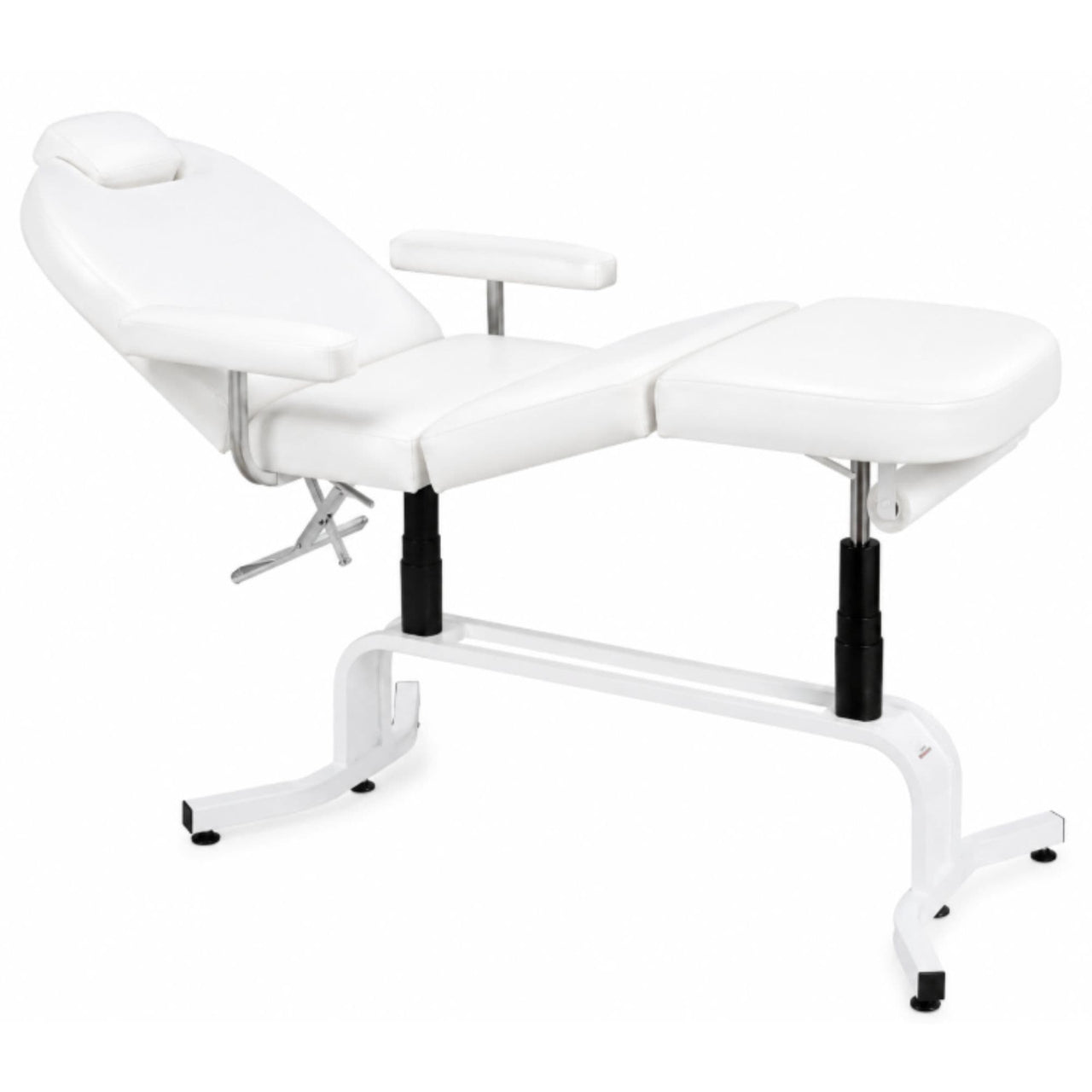 Equipro Aero-Comfort Pneumatic Treatment Table Semi Reclined And Semi Folded On Leg Part With Clean Background