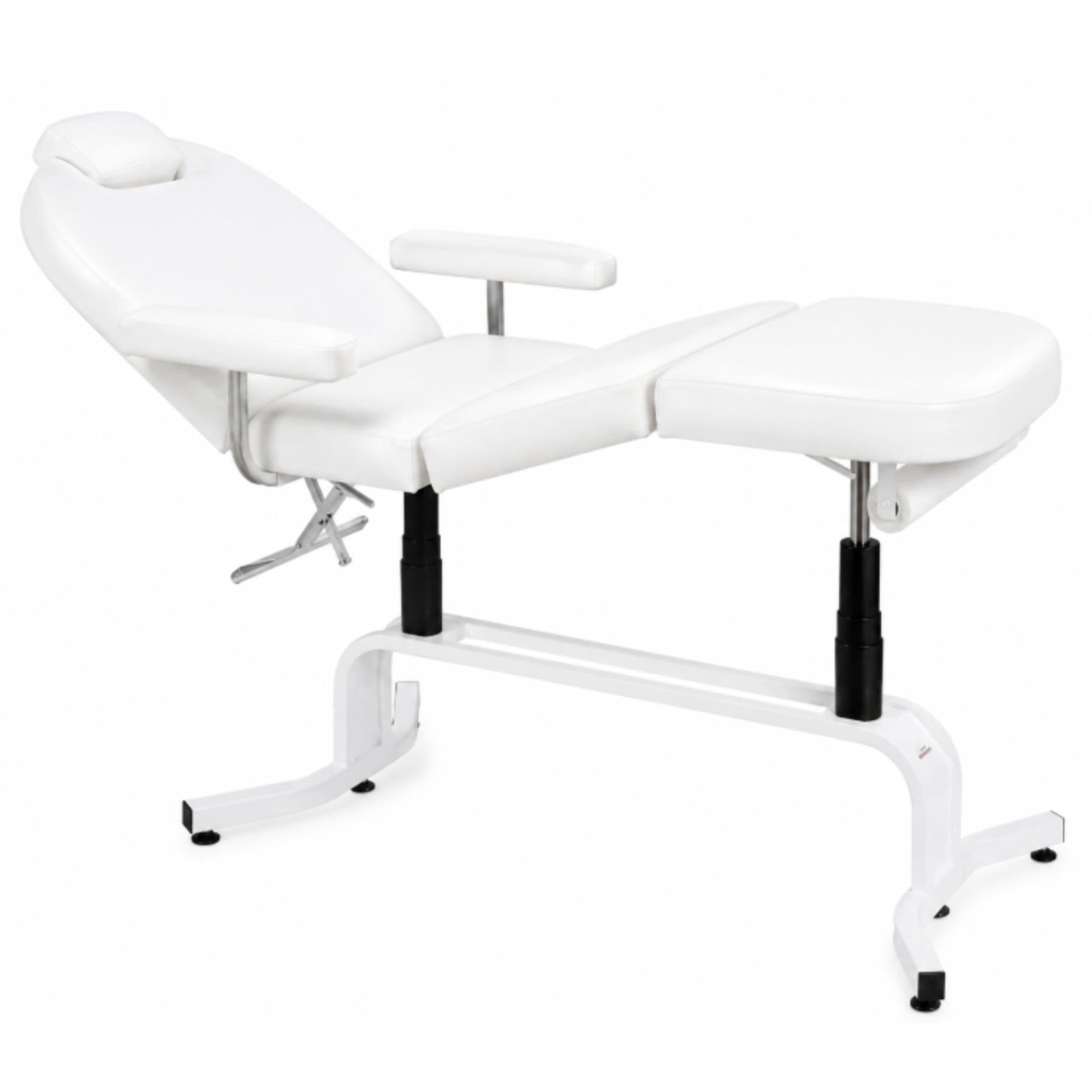 Equipro Aero-Comfort Pneumatic Treatment Table Semi Reclined And Semi Folded On Leg Part With Clean Background