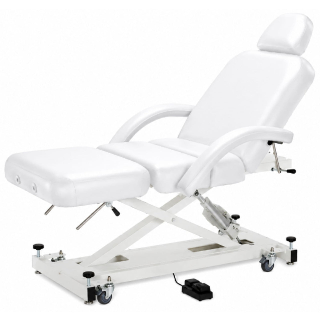 Equipro Divine Spa Massage Table Semi-Reclined Without Neck Pillow On Clean Background
